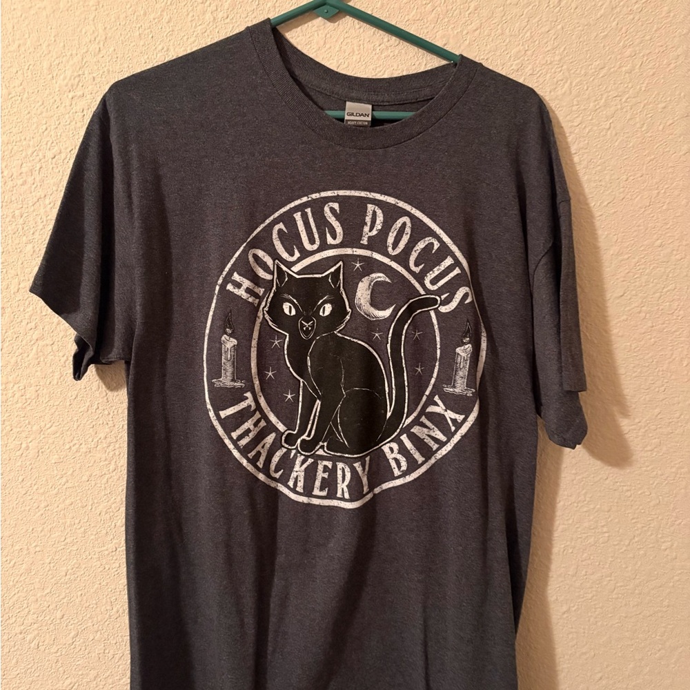 Gildan Dark Gray Hocus Pocus Cat Tee